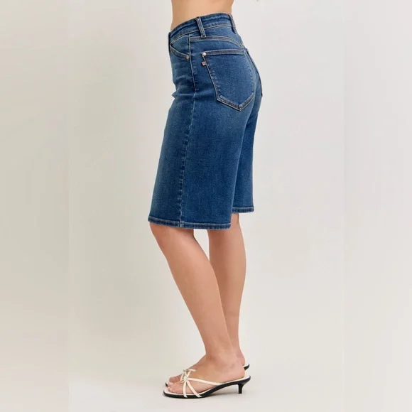 Judy Blue High Waist Bermuda Denim Shorts - Picture 5 of 6